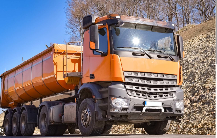 EUROVALO Semi-remorque orange de 44 Tonnes
